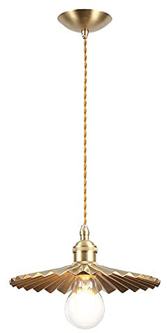 Lustre, Lampes suspendues au Design Industriel, Finition en cuivre huilé, Abat-Jour élégant, plafonniers Suspendus de Salon en V for Salle à Manger, Chambre à Coucher, Foyer de Ferme 1 Paquet