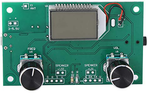 Biwwubik Module de réception radio FM 87-108 MHz - Modulation de fréquence - Carte de réception stéréo avec affichage numérique LCD - 3-5 V PLL