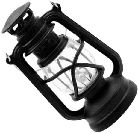 Toyvian Mini-Petroleumlampe Vintage-Puppenhaus Weihnachts-Hurrikan-Laterne Halloween-Öl-Hängelampe Retro-Petroleum-Laterne Ornamente für Weihnachtsbaumdekoration Schwarz