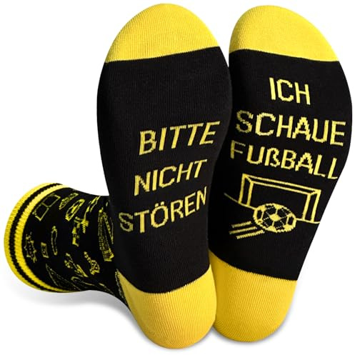 Maudzlan Lustige Socken Geschenke für Männer Lustiges Rutschfest Kleber Socken GeschenkNeuheit Baumwoll Man Papa Teenager Geburtstag Vatertagsgeschenk Weihnachten Ggeschenkideen Spielen EU 39-46