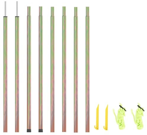Sufrk Aste per Parasole a Vela 2 pz 250 cm Acciaio Zincato,Palo di Montaggio Vela Solare,Metallo