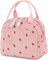 Pink Insulated Kids Lunch Bags, Strawberry Kids Lunch Bags Cooler Tote, Cream Cooler Tote Lunch Box for Women & Kids, Large Lunch Box for Women, Femme Womens Lunch Bag for Work, Picnic, Camping