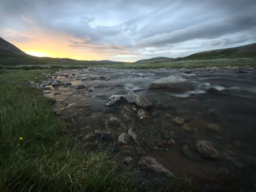 1000 Teile Puzzle Fluss,Steine,Wolken 75 x 50cm