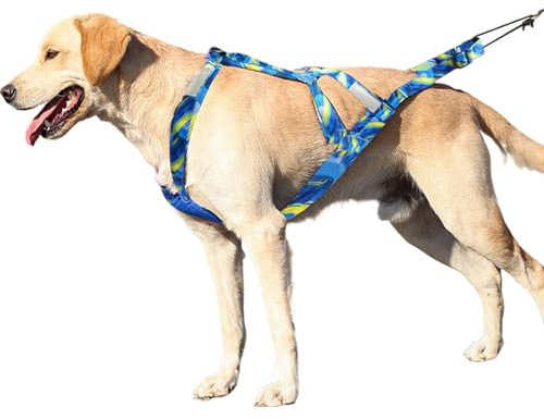 Dog Sled Harness - Multipurpose Reflective Dog Harness Puppy Harness - Outdoor Dog Rope Flexible Dog Training Rope for Sledding Outdoor Walking