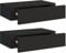 vidaXL Black Wall-Mounted Drawer Shelves 2 pcs - Compact Storage Space with Modern Charm