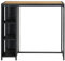 HEFZGDB Bartisch mit Regal Schwarz 120x60x110 cm Poly Rattan Tisch Wohnzimmer Esstisch Küchentisch Klein Esszimmertisch für Küche Speisesaal Garten Balkon