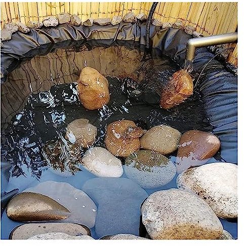 Langlebige, UV-beständige Teichfolie für Fischteich, Wasserfall, Wasser, Gartenlandschaft, 4 x 8 m, PVC-Material, Teichfolie, wasserdichte Barriere, 1 Rolle mit 4 x 10 m Teichfolie im Lieferumfang