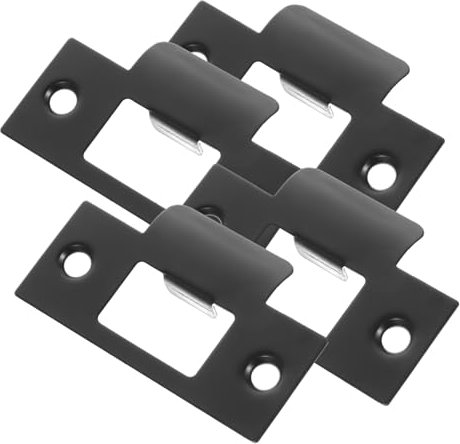 Homoyoyo 4pcs Door Reinforcement Kit Deadbolt Strike Plates Latch Door Plates Security
