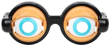 Lustige Brille mit beweglichen Augen - Partybrille für Kinder und Erwachsene, Faschingsbrillen lustig - Minions Brille zum Zwinkern und Blinzeln, Foto Requisiten - Brille lustig für Parties & Fotos