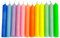 GLOWYBOX 12 Stück Geburtstagskerzen für Kerzenring Kerzen für Kindergeburtstag bunte Kinderkerzen Geburtstagszug Minikerzen bunt Baumkerzen bunt neon dip Dye Kerzen regenbogen1-farbig pastell