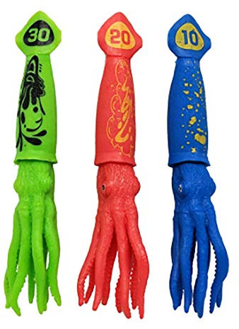 Knoruley 3 StüCk Dive Toys Poolspielzeug für Kinder Werfen Sie Unterwasser Octopus Badespielzeug mit Lustigen Gesichtern Tintenfisch für Kinder