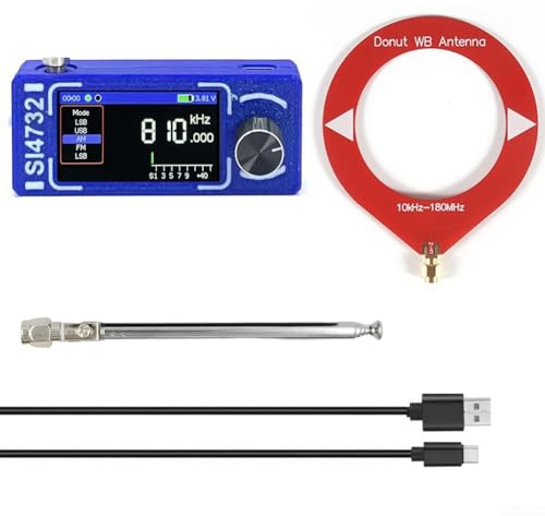 SI4732 Mini-Radio, mit voller Bandabdeckung, LSB USB AM/FM-Modus integriert für DSP-Chip, integrierte Kopfhörerschaltung für ESP-32-S3 (rot)