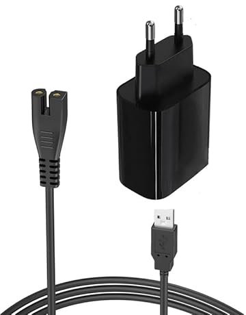 Uootery Chargeur 5V pour Nettoyeur de Piscine Portable Rechargeable Kokido Xtrovac 110, 100, 200, Telsa 5, câble d'alimentation pour EV01, EV05, EV18, EV05CBX.