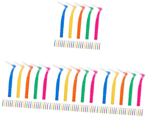 OATIPHO 4 Sätze Interdentalbürste Zwischenraum Tragbar Mundzahn Interdental Cleaner Zähnepinselung Einfach Extra Weiche Zahnbürste Interdental Pinsel Kleine Zahnbürste Plastik 30 Stück * 4