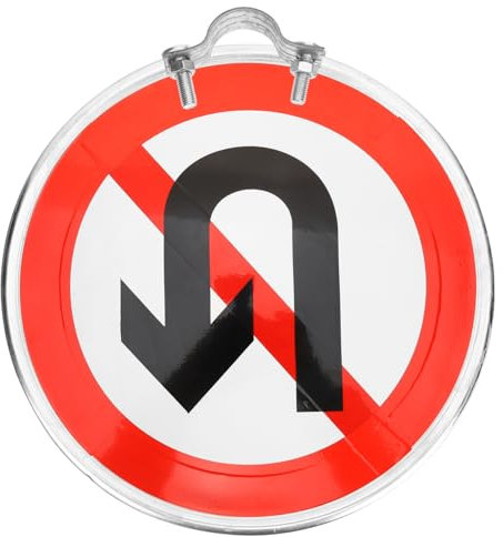 Amosfun Segnale Divieto Svolta Riflettente in Metallo Cartello Esterno Per Proprietà Privata e Vialetti Resistente e Facile Da Installare