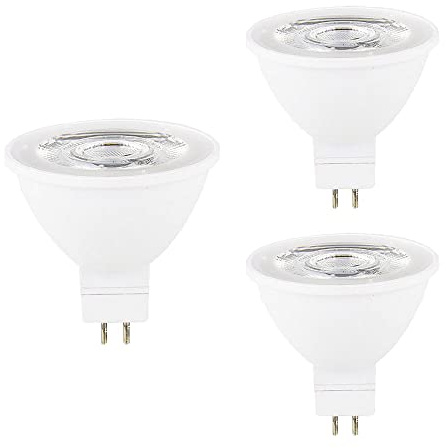 ZRJIA 3 stück GU5.3 MR16 Led Birne 6W AC 230V Warmweiß 3000K 60W GU5,3 Halogenlampe Äquivalent,6 Watt GU 5,3 Sockel Glühlampen, Kein Flimmern,600LM Nicht- dimmbar 120°Lichtstromwinkel