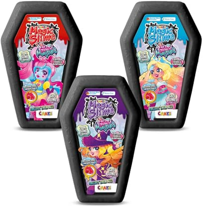 Craze Magic Slime Glam Monstars Slayme 3er Pack - DIY Slime Kit, Glibber Schleim Selber Machen mit 6 toppings & 3 Figuren - Vivi, Sally & Brianna - 3X 70ml