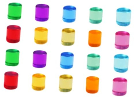 ＡＷＨＡＯ Stapelblöcke Aus Acryl, 20 Stück, Lehrreich, Bunt, Glatt, Stapelblöcke für Jungen Und Mädchen, Geburtstagsgeschenke, Zylinder