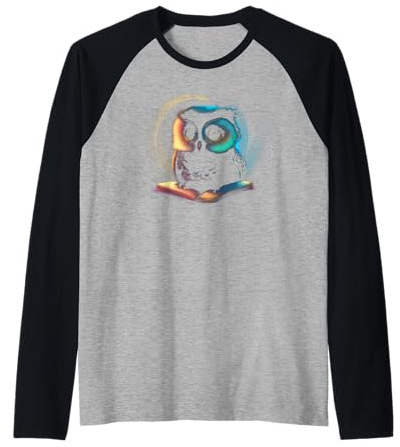 Lesen ist EIN Hut! Lustige Nachteule mit Buchleser Bücher Meme Raglan