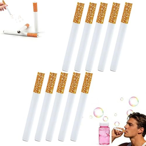 Bubble Toy Zigarette, Bubble Blowing Zigarette Stress Relief Spielzeug, Fake Bubbles Smoke Zigaretten Pack Gebläse, Blasen Blasen Zigaretten Sticks mit Flüssigkeit Entspannung Geburtstag Weihnachten