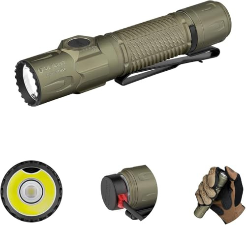 OLIGHT Warrior Ultra Taktische LED Taschenlampe, 2500 Lumen, 320m, USB-C | OAL Gehäuse, Kompaktes EDC Design, Doppelschalter, IPX8 Wasserdicht, Für Camping, Wandern Und Notfälle