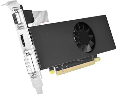 VBESTLIFE RX550 8 GB Grafikkarte, DDR5 128 Bit Video-Grafikkarte GPU für Gaming-PC, Low-Profile-Design, mit HDMI-, DVI-, DP-Anschlüssen