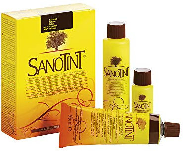 Sanotint - Haarfarbe Nr. 26 Tabak - 1x 125 ml - Naturnahe Haarfarbe mit wertvollen pflanzlichen Wirkstoffen - Mit Goldhirse, Traubenblätterextrakt, Olivenextrakt und Birkenextrakt