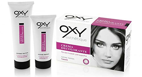 Enthaarungscreme crema decolorante viso sensitive azione rapida attivante + schiarente 75ml + spatola+vaschetta