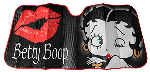 Plasticolor 003716R01 Betty Boop - Parasol para Parabrisas Delantero de Coche, camión, SUV, Color Negro Atemporal