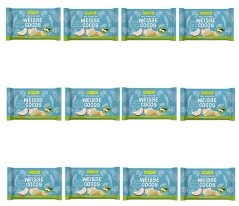 Rapunzel Weisse Schokolade mit Kokosstückchen, 12er Pack (12 x 100g) - BIO
