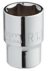 SAM Outillage R-10 Douille courte 1/4 6 Pans de 10 mm