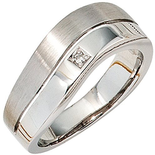 Jobo Damen-Ring aus 14 Karat 585 Weißgold mit Diamant