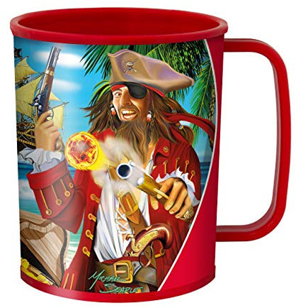 3D LiveLife Drinking Cup - Pirate Island from Deluxebase. 3D Lenticular Novelty Plastic Cup. 300ml Plastic Cups for Kids with Original Artwork Licensed from Renowned Artist, Michael Searle