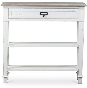 Baxton Studio Dauphine Traditional French 1-Drawer Accent Console Table, White