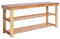 Hododou Shoe Rack 2 Tier Shoe Storage Bench Wooden Shoe Rack with Seat for Hallway Entryway Living Room Bedroom, 90 x 27 x 45cm, Natural Bamboo, Max Load Capacity up to 100KG