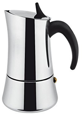 Ilsa Elly Caffettiera Espresso per Induzione, Acciaio Inox 18/10 , Argento, 6 tazze