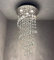 A1A9 Elegante Spiral Kristall Kronleuchter, Klar K9 Kristall Regentropfen LED Deckenleuchten, Chrom Unterputz Pendelleuchte Leuchte für Wohnzimmer Esszimmer Flur Treppe Foyer D40cm H80cm
