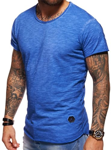 behype. Herren Oversize Kurzarm Basic T-Shirt Rundhals O-Neck 20-1730