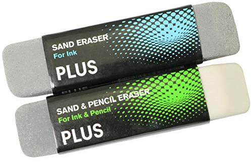 RuiLing Sandradierer für Schule, Schreibwaren, Büro, Korrekturbedarf, Doppelkopf zum Entfernen von Tinten-/Bleistiftmarkierungen, Sand und Gummipartikeln zum Löschen von