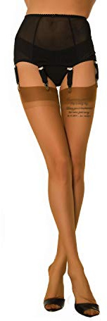 Vicky's NYLONS finest hosiery Echte Französische Nahtnylons Nahtstrümpfe Strapsstrümpfe 100% Nylon RHT Nylonstrümpfe Kupfer Grössen XS bis XL