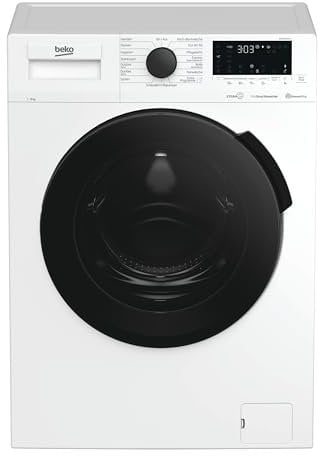 Beko WMC81464ST1 Waschmaschine, Bluetooth, 8 kg, ProSmart Inverter Motor, Dampffunktion, Pet Hair Removal, Watersafe+, Weiß