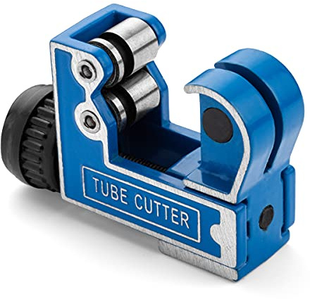 Loreso Copper Pipe Tubing Cutter - Mini Tube Cutter Tool for 1/8 1/4 1/2 to 1 1/8 Inches For Copper Brass Aluminum & Thin Stainless Steel Pipes (3-28mm) OD- Mini