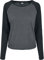Urban Classics Damen TB4539-Ladies Contrast Raglan Longsleeve T-Shirt, Charcoal/Black, 3XL