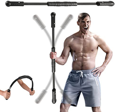 DRZHEAM Rederte Swing Rod, Fitness Swinging bar, Suitable for Exercise, Shapes, Slimming (Including bilingual Instruction Manual in English and German) (Schwarz, Kein Licht)