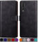 SUANPOT [RFID Schutz für Huawei P20 Pro Hülle PU Leder Handyhülle Lederhülle Klapphülle Kartenfach Flip Cover für Huawei P20 Pro Handy hülle Leather Wallet Phone Case Schwarz