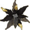 Briful 4 PCS 12 Glitter Poinsettia Black Artificial Flowers Stem for Christmas Tree Decorations Fake Poinsettia Flowers Large Artificial Christmas Flowers Arrangements for Xmas Decorations