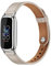 TUV PLNT Elegantes, schlankes Lederarmband, Kompatibel mit Fitbit Luxe, Weiches Armband, Ersatz für Fitbit Luxe Fitness- und Wellness-Tracker für Damen, Beige/Silber