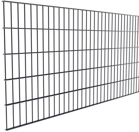 Doppelstabmatte Element 2,5 m 6/5/6 NUR MATTE Gittermatte Zaunelement Anthrazitgrau 1430 mm