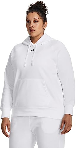 Under Armour Herren Rival Fleece Hoodie Sweatshirt, (100) Weiß/Schwarz, Small