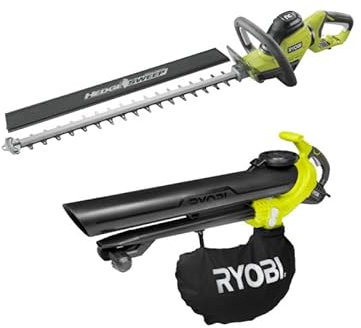 Confezione RYOBI tagliasiepi elettrico 600W RHT6160RS - Aspiratore elettrico 3000W 3in1 RBV3000CESV